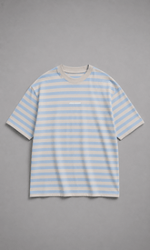 Pegador Striped Oversized T-Shirt - Back on model