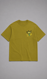 Minion Blah Blah Oversized Tee - back view on model
