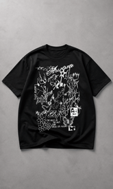 Aurora Graphic Oversized Tee - Close-up of front graphic print