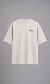 Dropsize Hustle Club Tee - Back graphic close-up on model