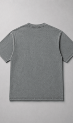 Acid wash grey oversized t-shirt flat lay front view