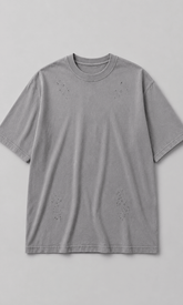 Product Description Grey Distressed Oversized T-Shirt