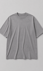 Product Description Grey Distressed Oversized T-Shirt
