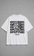Ropsize Studios Oversized Tee – back graphic flat lay