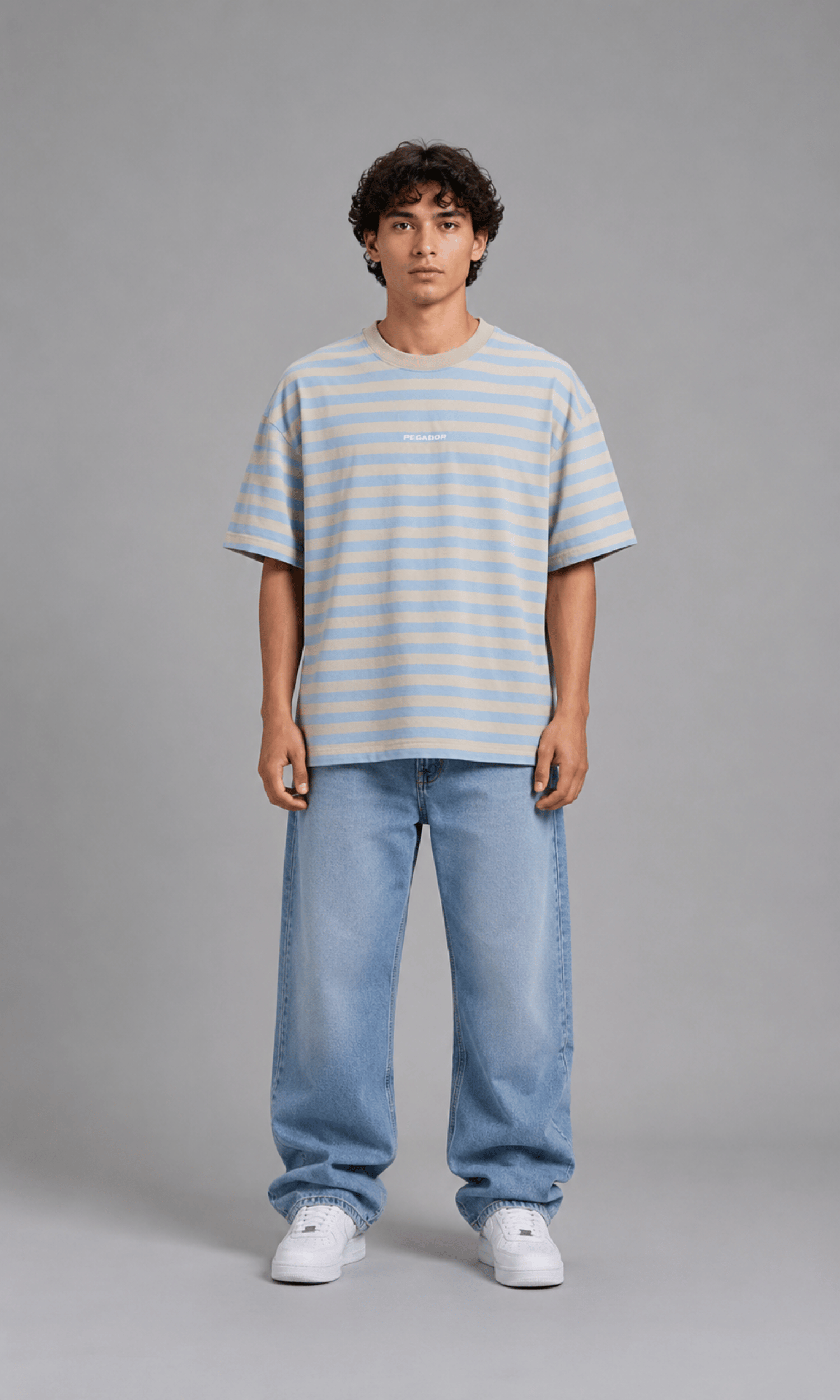 Pegador Striped Oversized T-Shirt - Back detail close-up