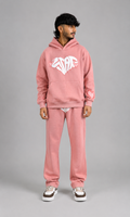 Pink Graphic Oversized Hoodie