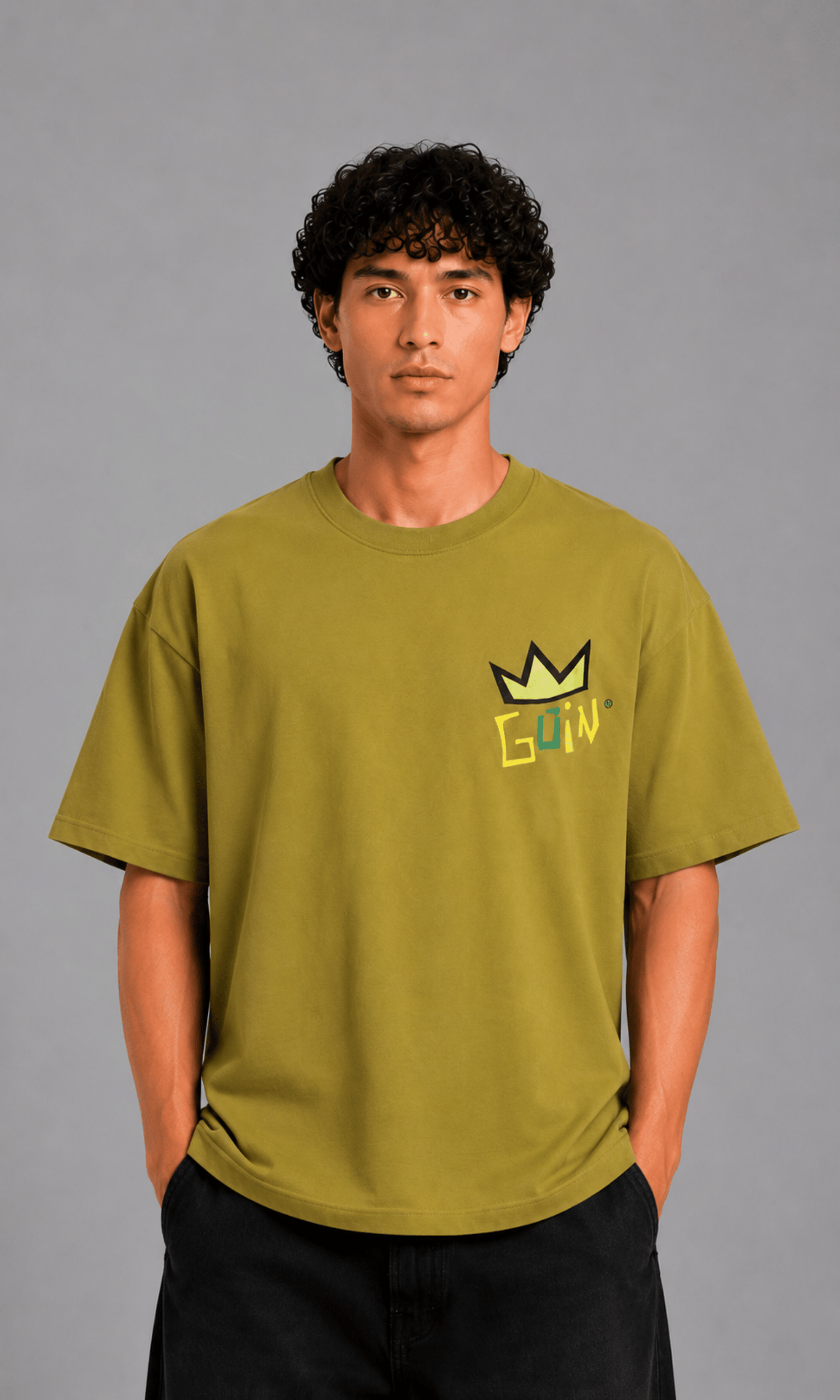 Minion Blah Blah Oversized Tee - flat lay front