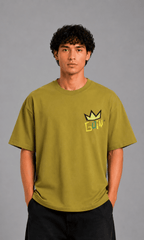Minion Blah Blah Oversized Tee - flat lay front