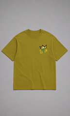 Minion Blah Blah Oversized Tee - back view on model