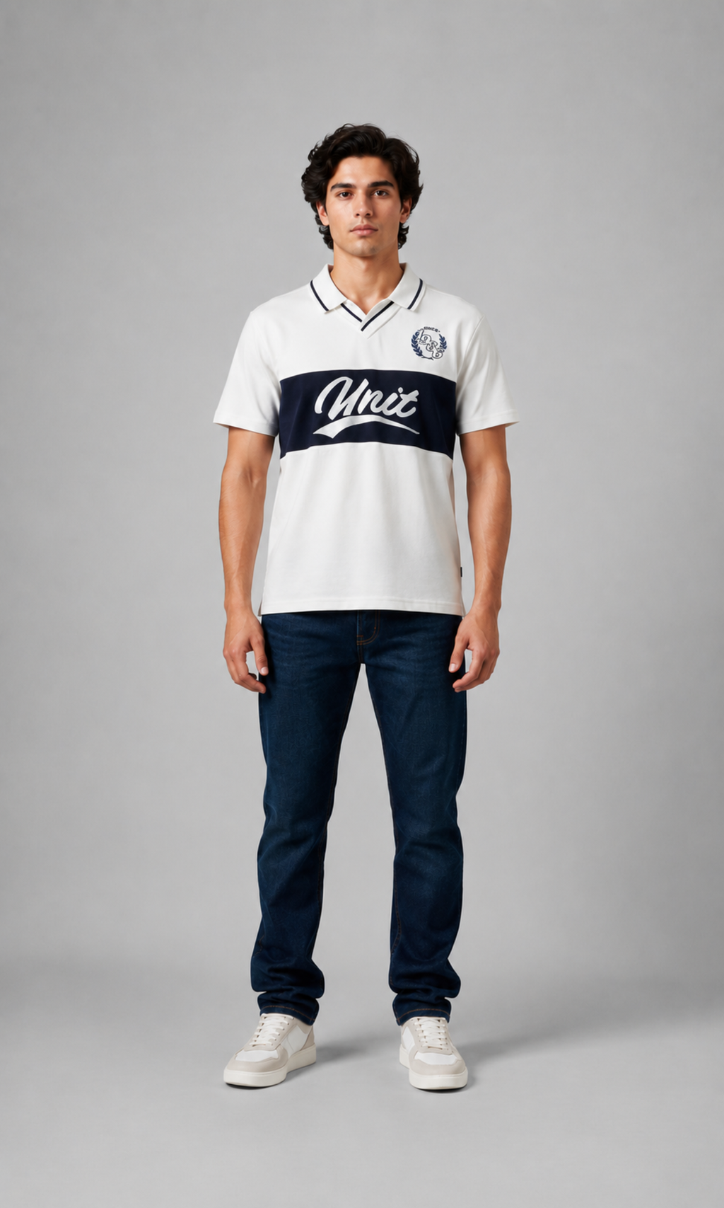 Navy Contrast Polo
