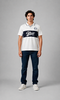 Navy Contrast Polo
