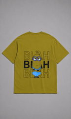 Minion Blah Blah Oversized Tee - front view close-up