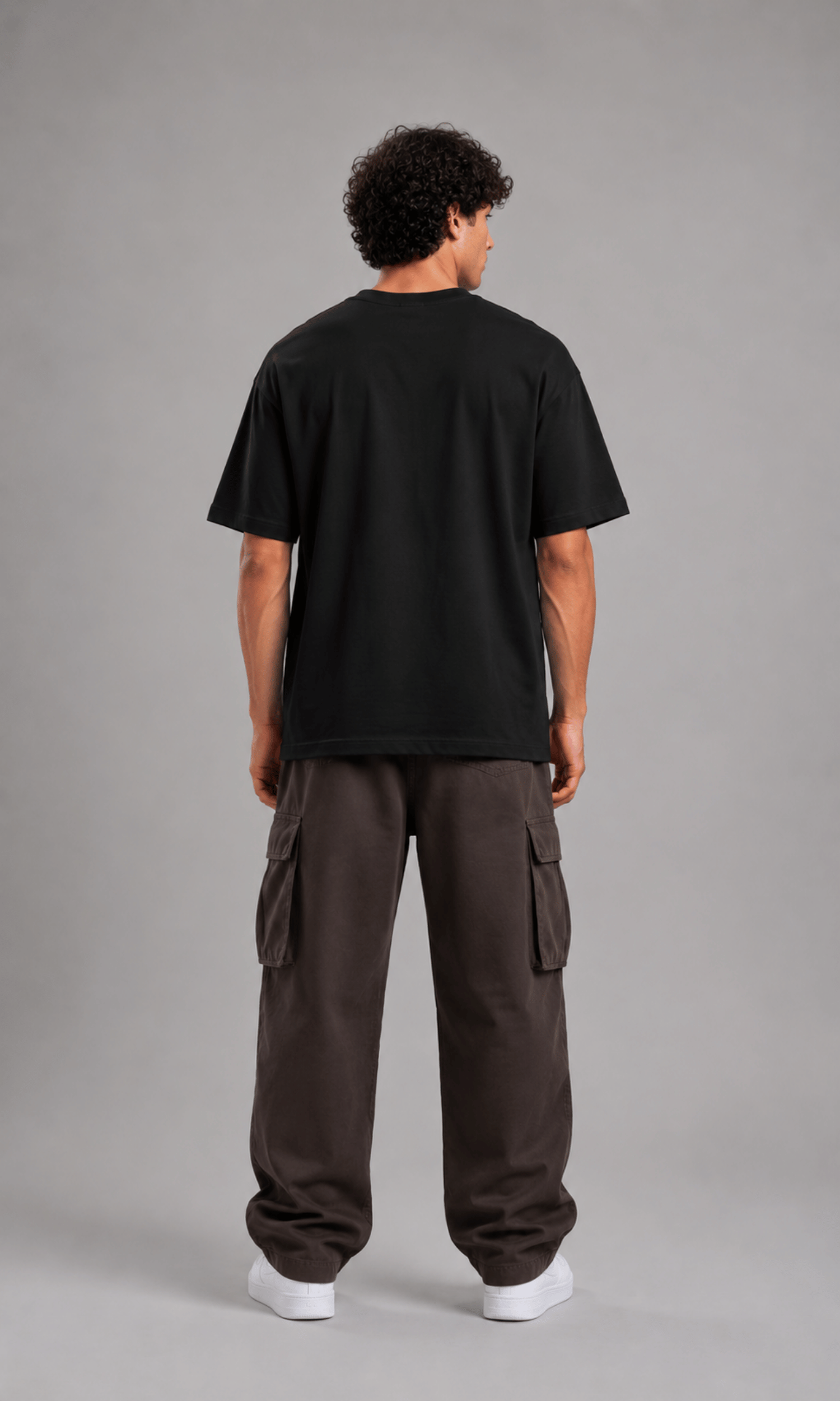 Aurora Graphic Oversized Tee - Flat lay back view