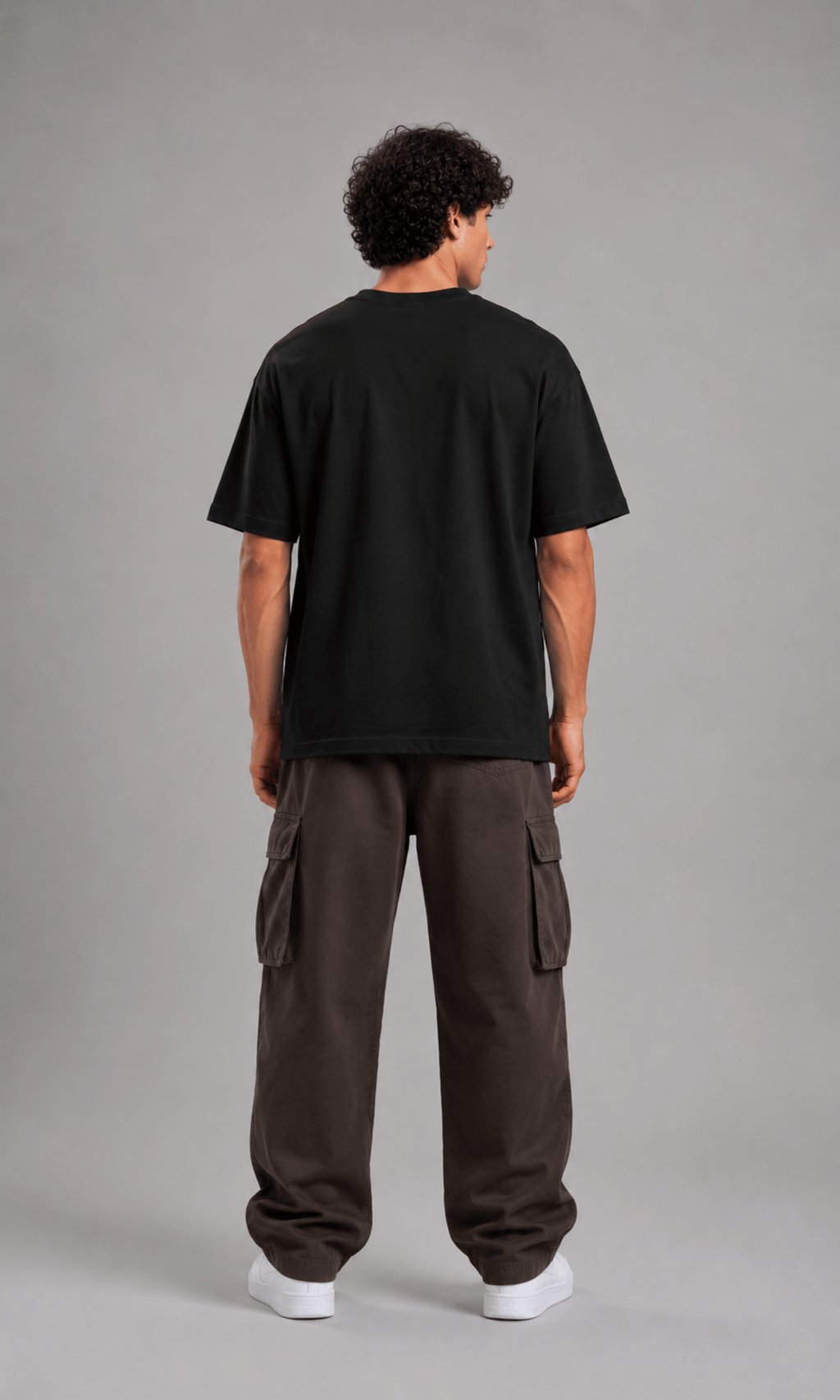 Aurora Graphic Oversized Tee - Flat lay back view