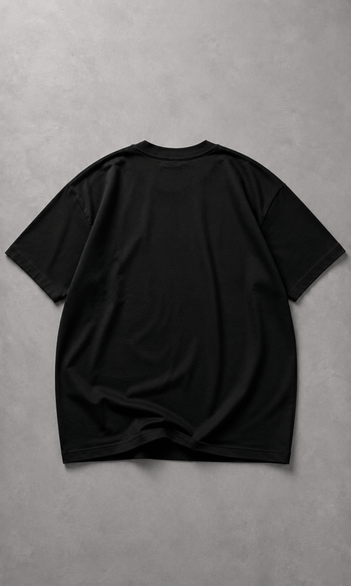 Aurora Graphic Oversized Tee - Full front view on model