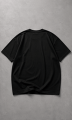 Aurora Graphic Oversized Tee - Full front view on model