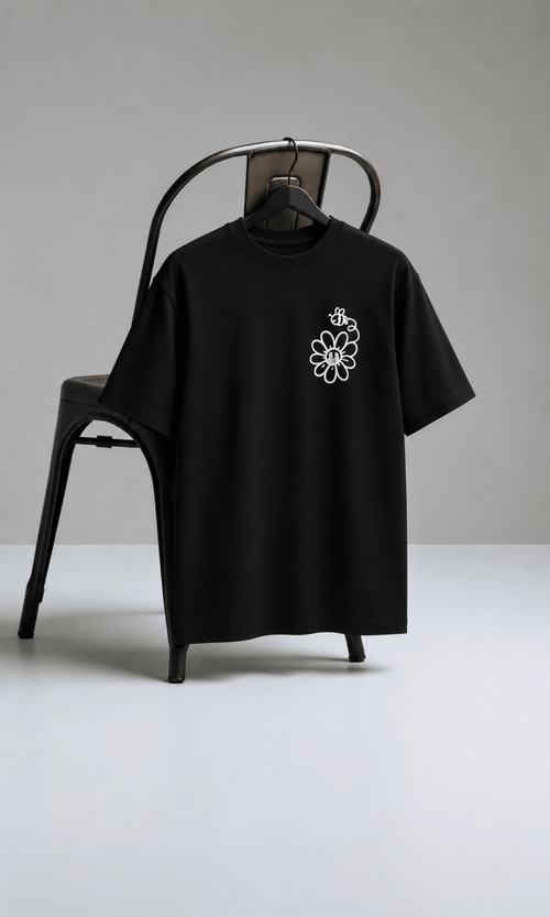 Bee & Daisy Oversized Tee - back on chair
