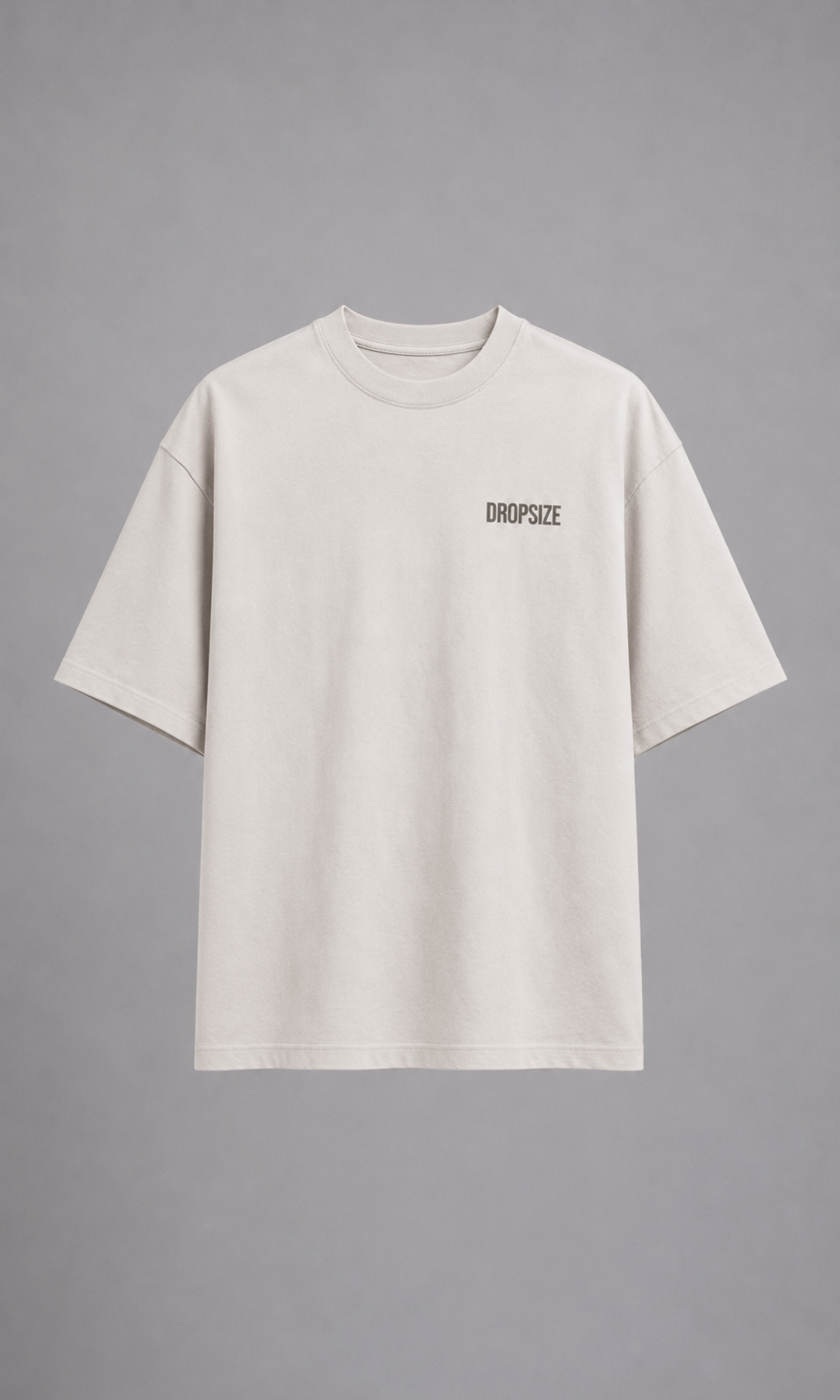 Dropsize Hustle Club Tee - Back graphic close-up on model
