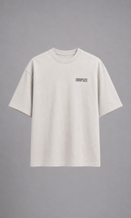 Dropsize Hustle Club Tee - Back graphic close-up on model