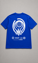 Blue Globe Graphic Tee - back flat lay