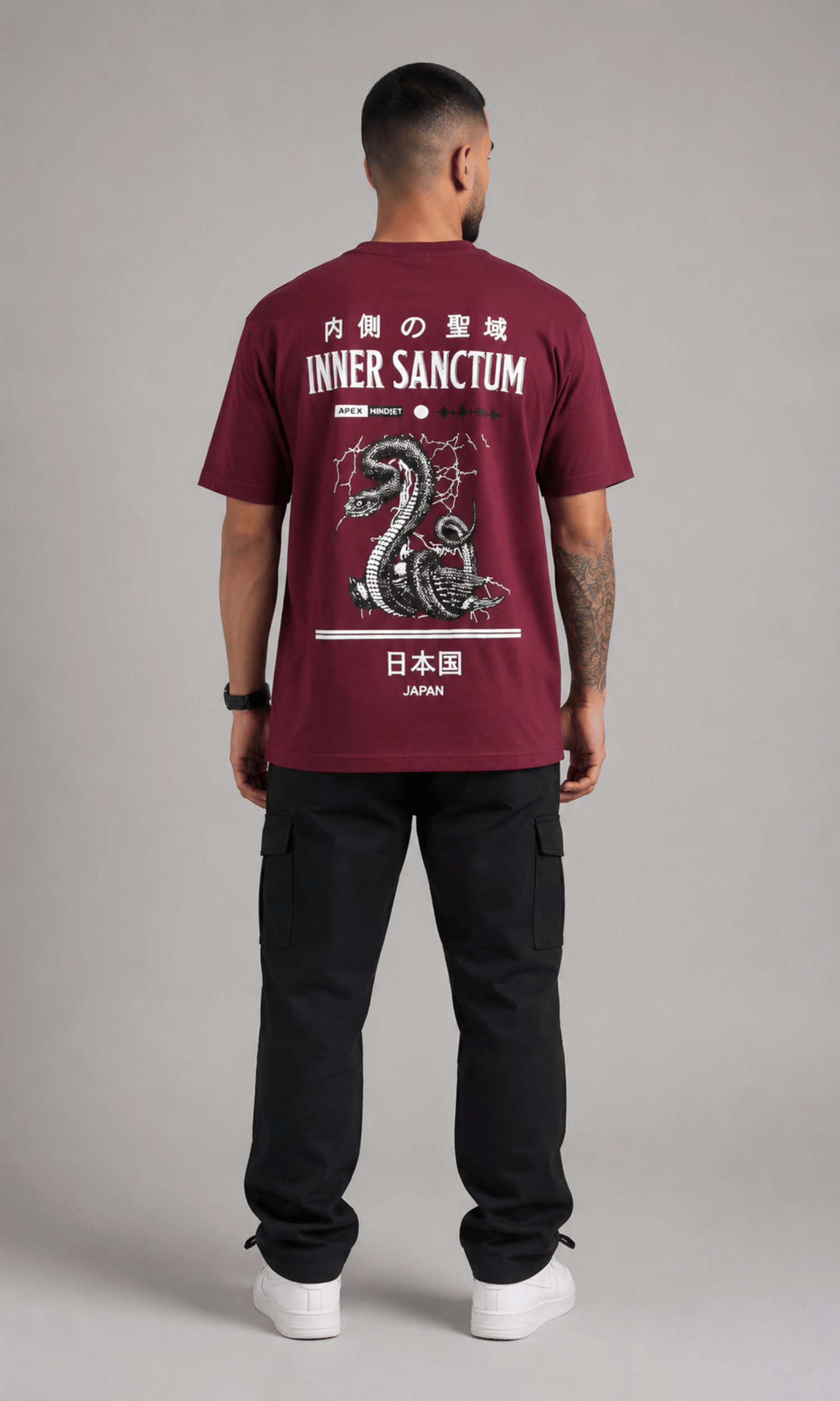 Inner Sanctum Japan Tee - Back full body on model