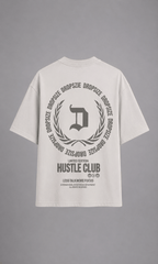 Dropsize Hustle Club Tee - Front view flat lay