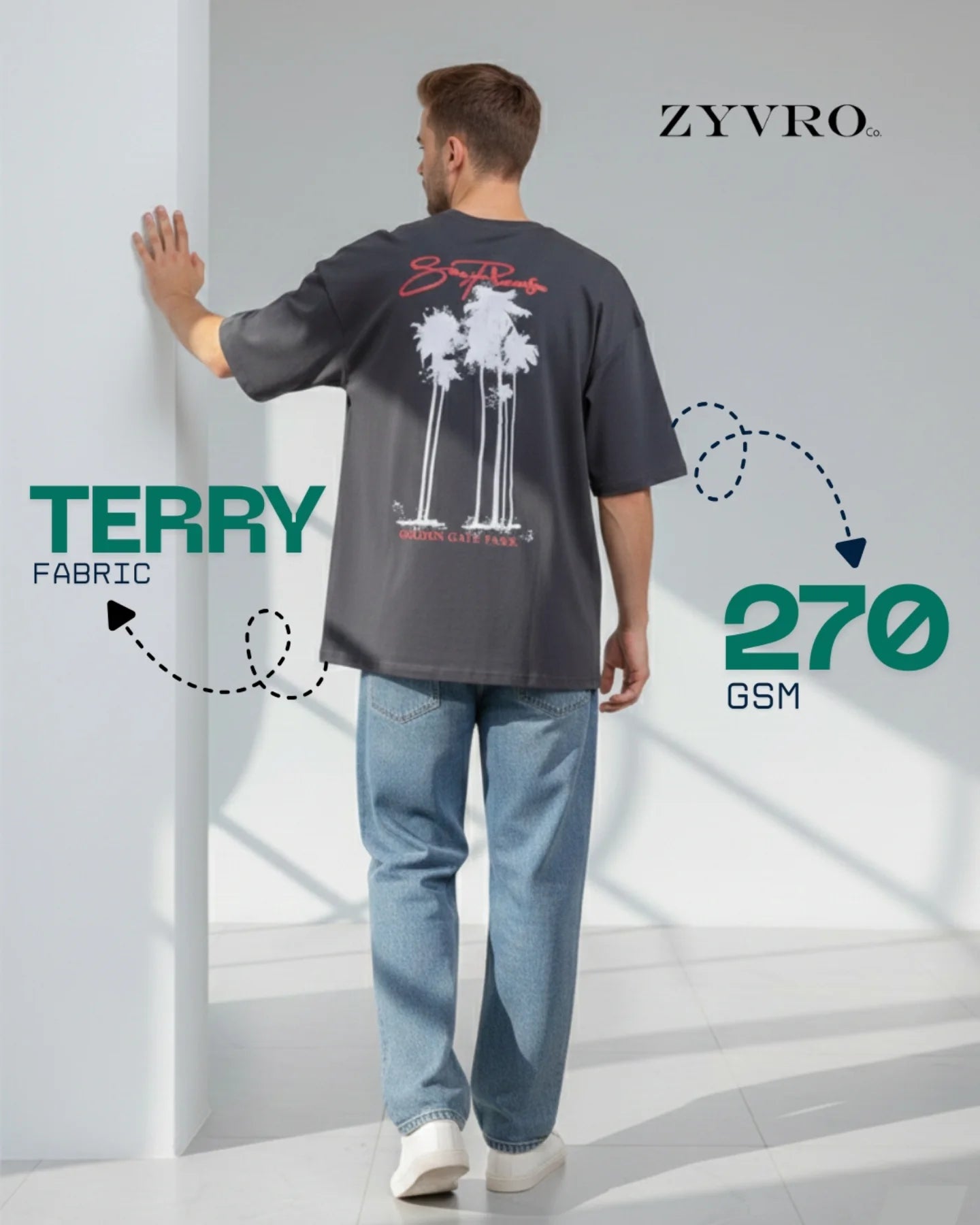 Terry Fabric Oversized Tee