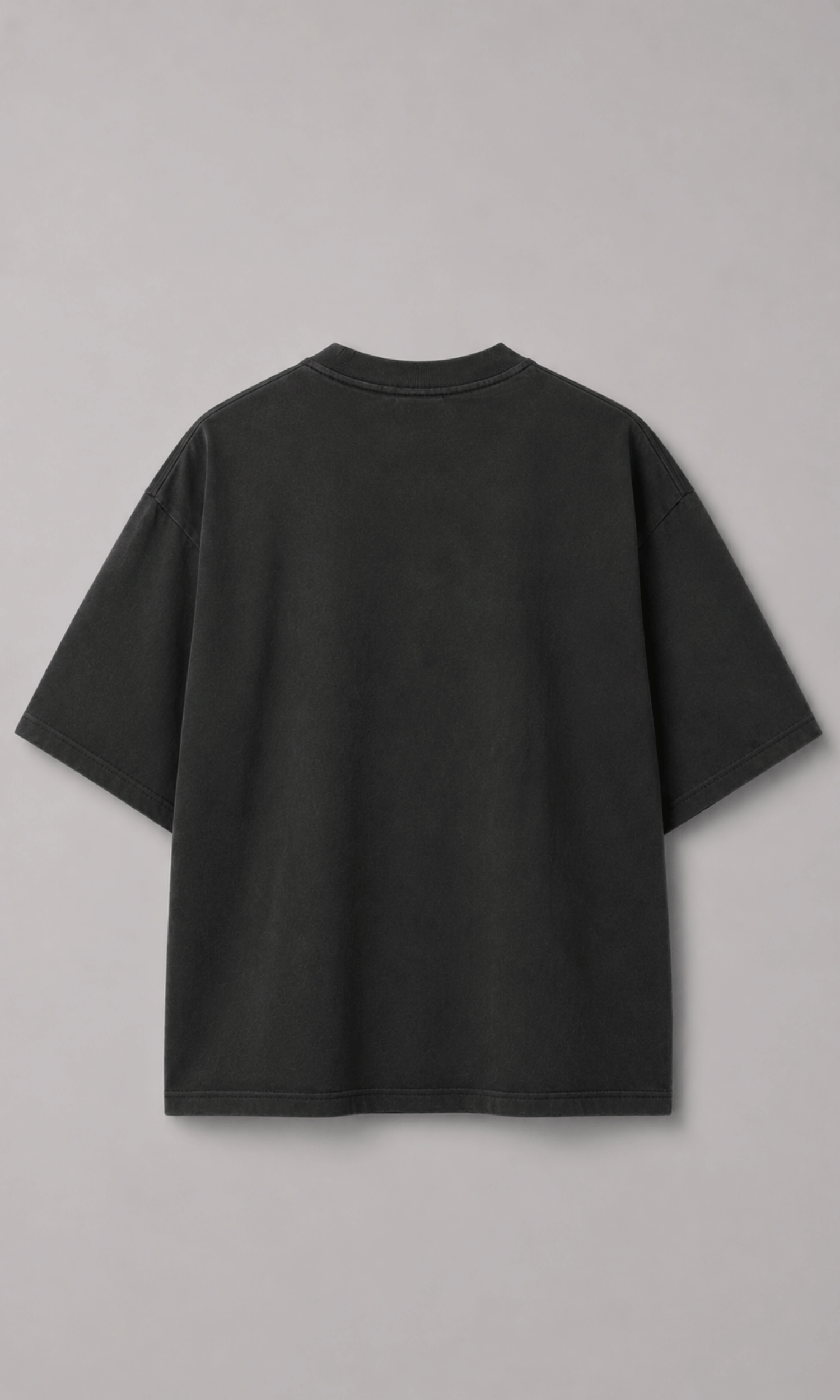 Oversized Washed Black Tee - flat lay back