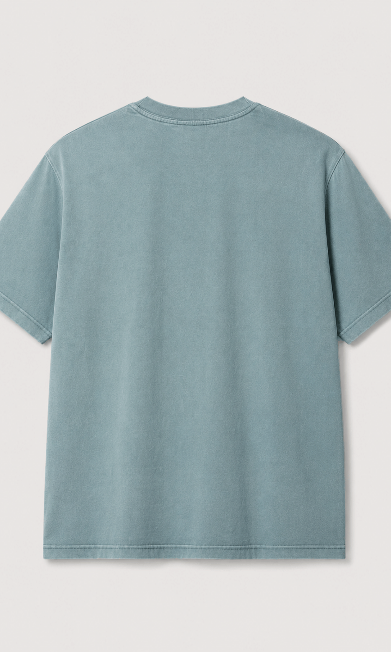 Oversized Washed Tee Sage Blue – Flat lay back