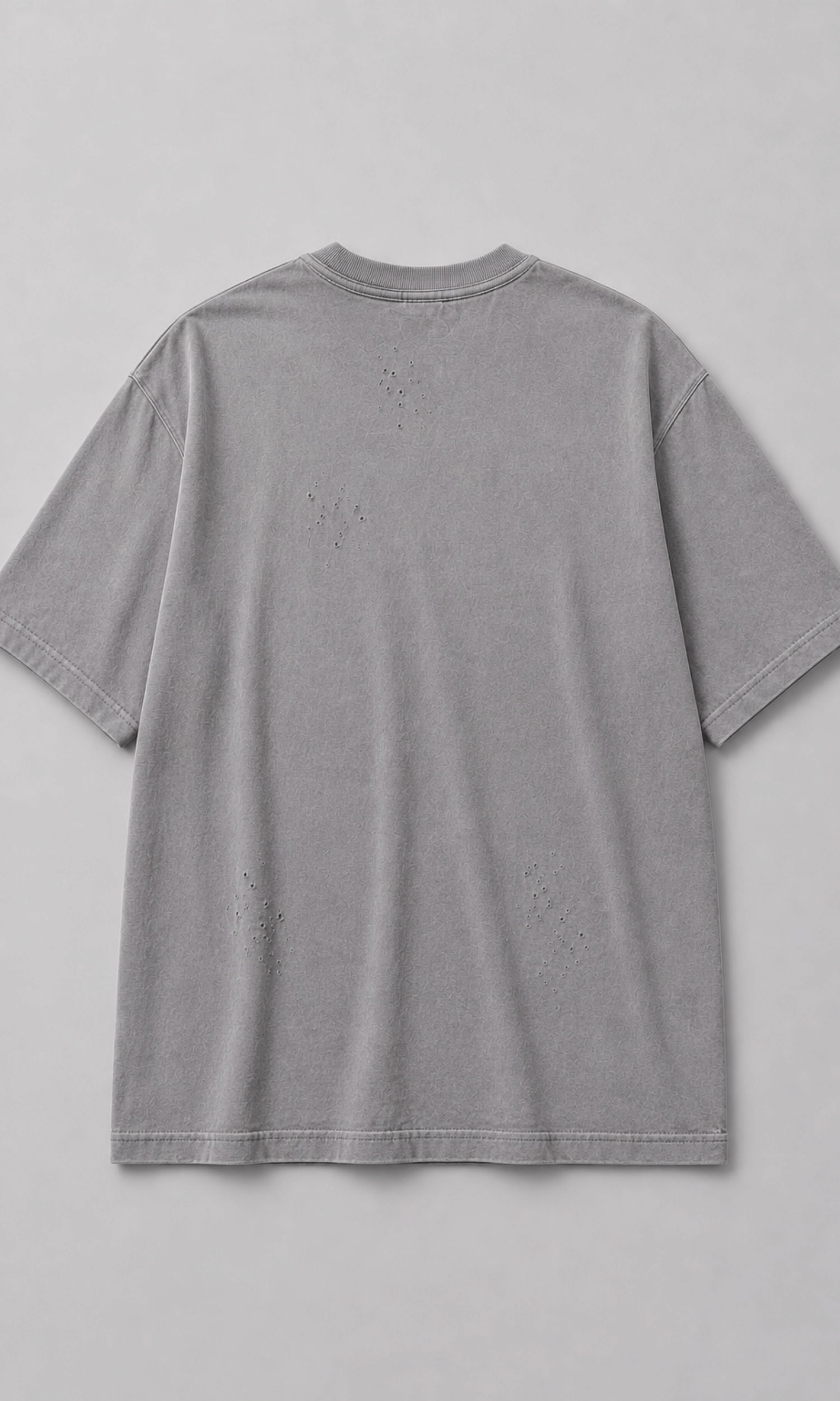 Product Description Grey Distressed Oversized T-Shirt