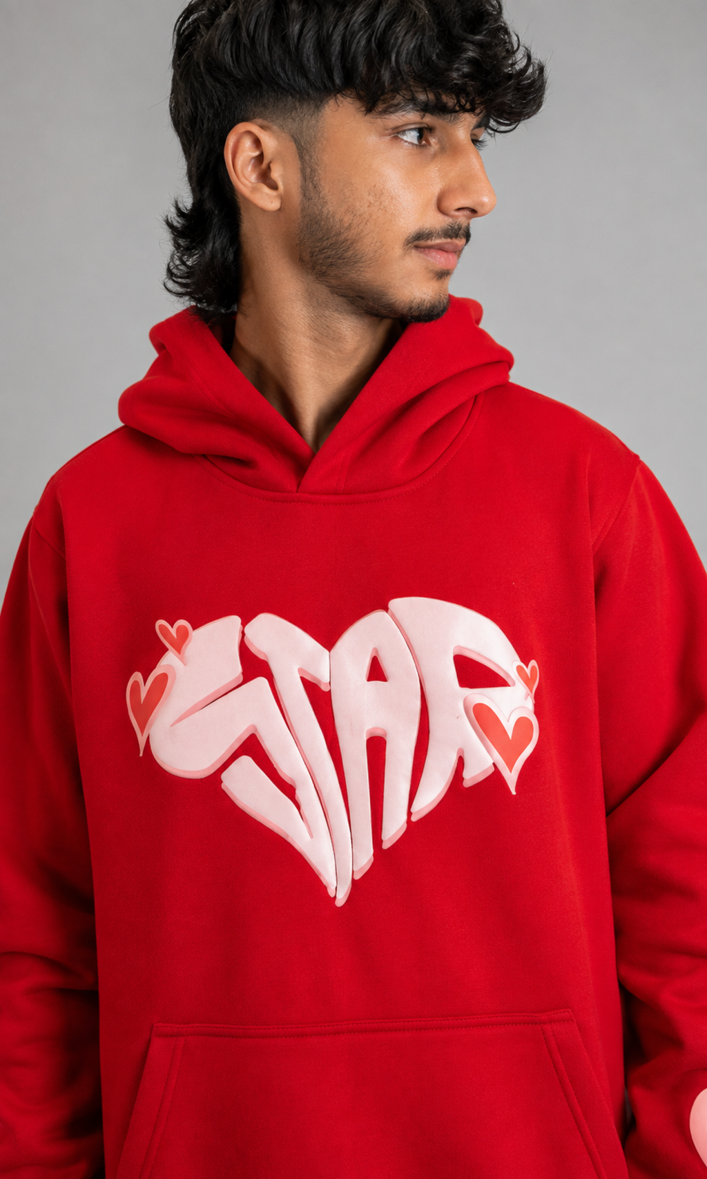 Red “LOVE” Graphic Tracksuit